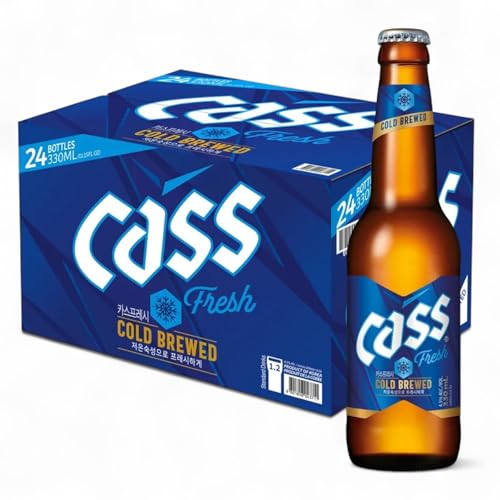 24x Cass fresh 330ml Bier, Premium Lagerbier aus Südkorea, Glasflaschen, mit 4,5% vol. cold brewed, Korea Bier Beer 0,33L 24x Cass fresh 330ml Bier, Premium Lagerbier aus Südkorea, Glasflaschen, mit 4,5% vol. cold brewed, Korea Bier Beer 0,33L von CLEARFEE
