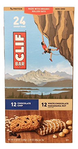 Clif Bar Variety Pack with Chocolate Chip and White Chocolate Macadamia Nut, 2.4 Oz Nutrition Energy Bars, 24 Count von CLIF Bar