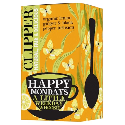 Zitronentee mit Ingwer und schwarzem Pfeffer BIO 45 g (20 x 2,25 g) - CLIPPER von Clipper Natural, Fair & Delicious