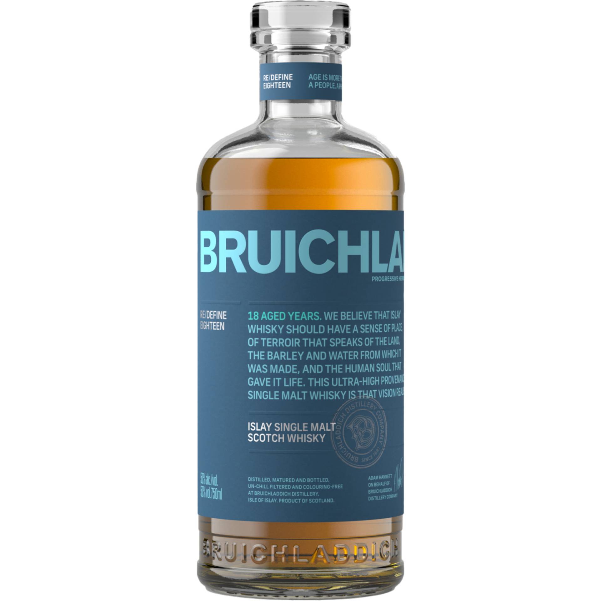 Bruichladdich Eighteen Aged Years Whisky, Scotch Whisky, 0,7 L, 50% Vol., Spirituosen Bruichladdich Eighteen Aged Years Whisky, Scotch Whisky, 0,7 L, 50% Vol., Spirituosen von CLS Rèmy Cointreau, 21 - 25 Rue Balzac, 75008 Paris, Frankreich