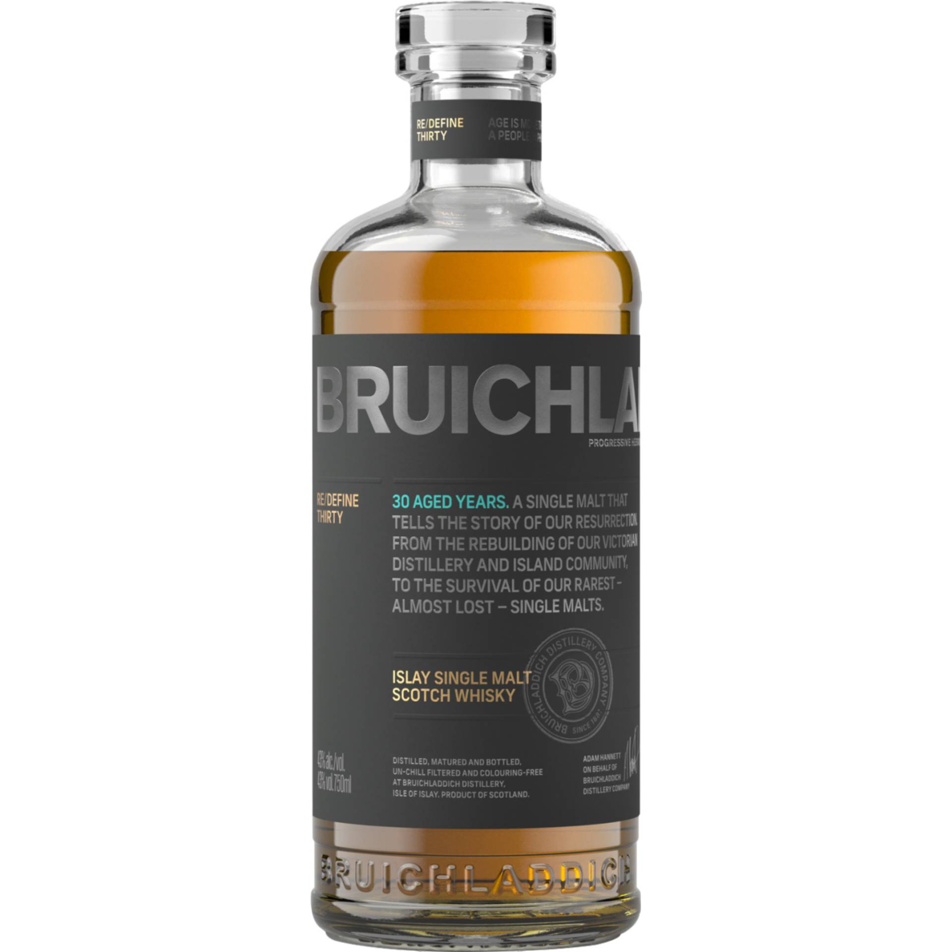 Bruichladdich Thirty Aged Years Whisky, Scotch Whisky, 0,7 L, 50% Vol., Spirituosen Bruichladdich Thirty Aged Years Whisky, Scotch Whisky, 0,7 L, 50% Vol., Spirituosen von CLS Rèmy Cointreau, 21 - 25 Rue Balzac, 75008 Paris, Frankreich