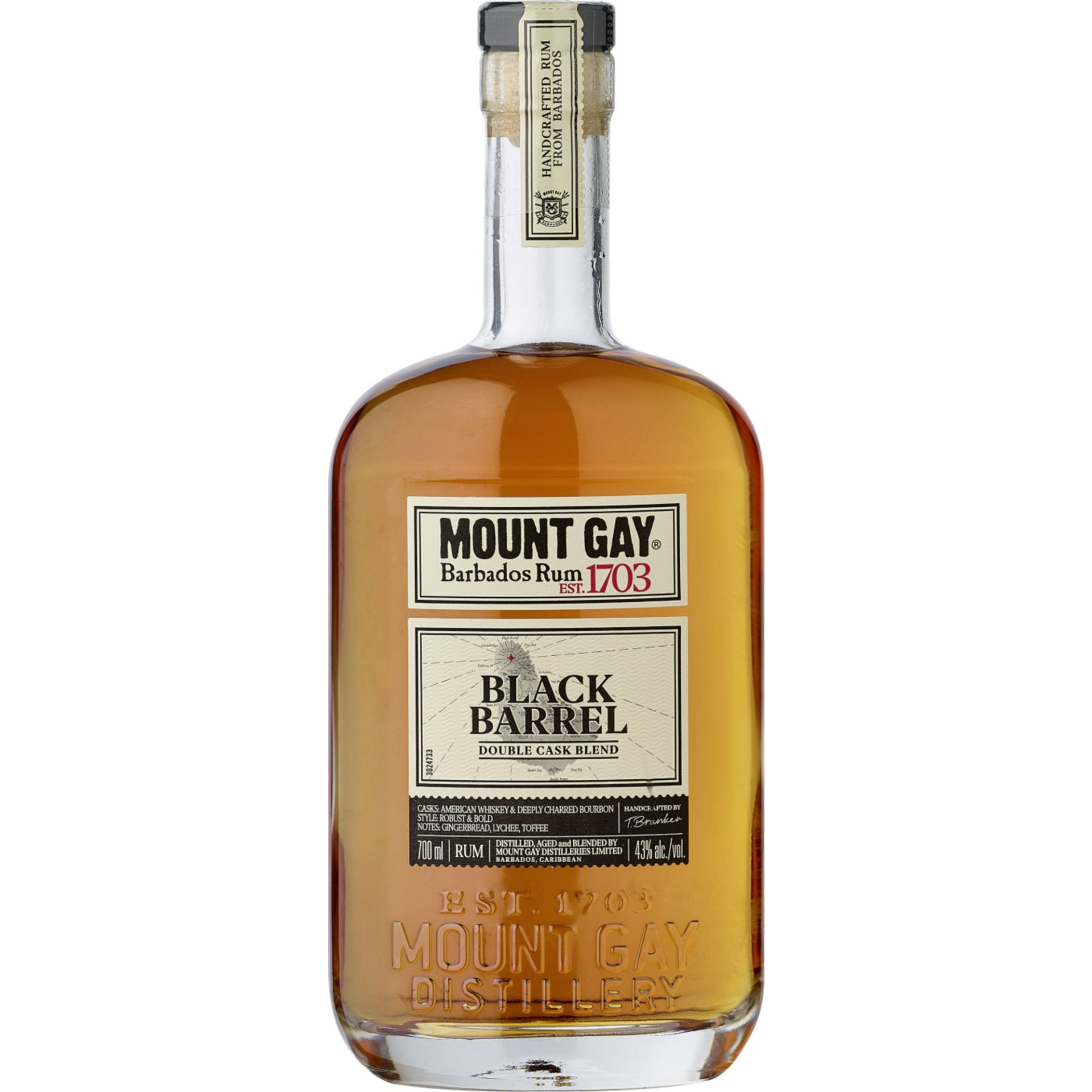 Mount Gay Black Barrel Rum, Barbados, 0,7 L, 43% Vol., Spirituosen Mount Gay Black Barrel Rum, Barbados, 0,7 L, 43% Vol., Spirituosen von CLS Rèmy Cointreau, 21 BD Haussmann 75009 Paris/FR