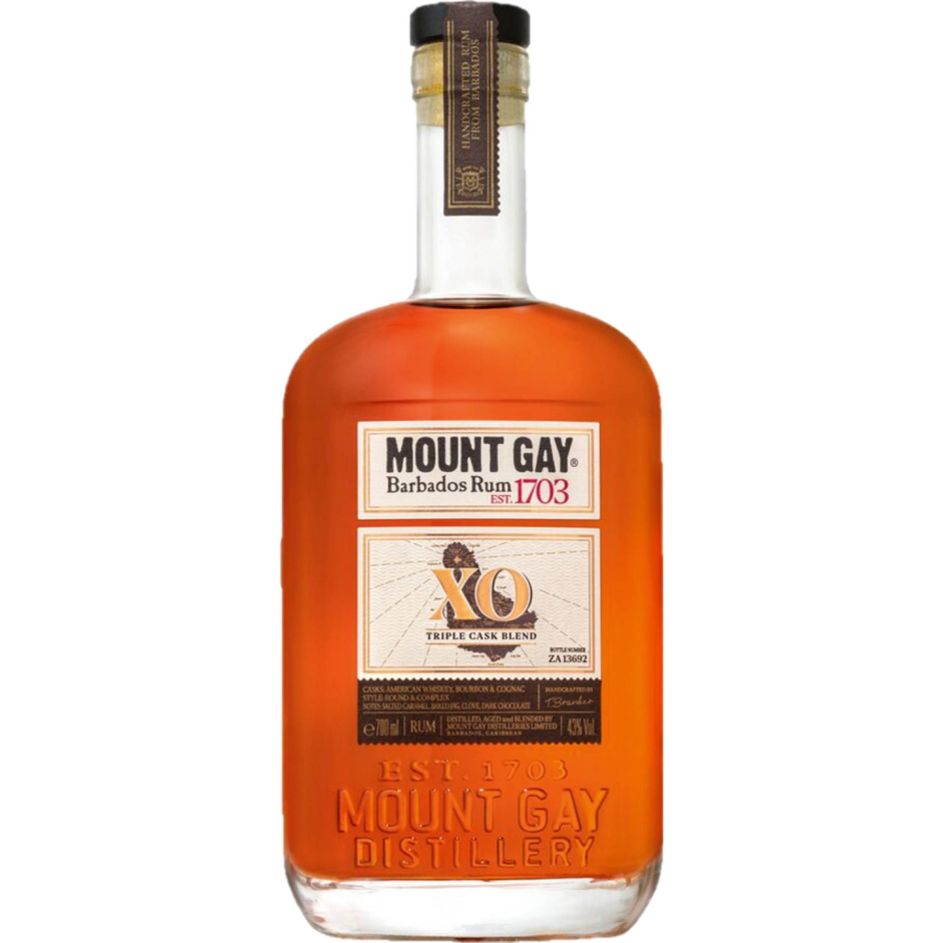 Mount Gay XO Rum, Barbados, 0,7 L, 43% Vol., Spirituosen Mount Gay XO Rum, Barbados, 0,7 L, 43% Vol., Spirituosen von CLS Rèmy Cointreau, 21 BD Haussmann 75009 Paris/FR