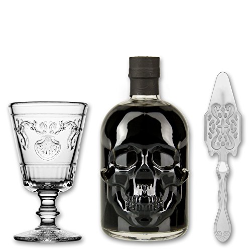 Black Head Absinthe 0,5l + 1x Absinth Glas Versailles + 1x Absinth Löffel Antique Black Head Absinthe 0,5l + 1x Absinth Glas Versailles + 1x Absinth Löffel Antique von ALANDIA