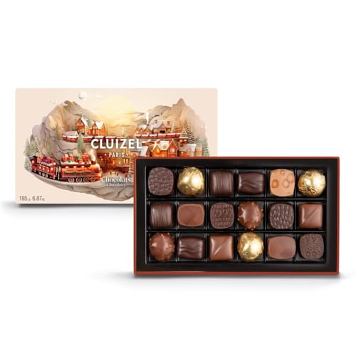 Cluizel | Pralinenschachtel 18 Pralinen | Verschiedene dunkle und Milchschokoladen | Schokoladen-Geschenkbox | Schokoladenbonbons - 195 Gr Cluizel | Pralinenschachtel 18 Pralinen | Verschiedene dunkle und Milchschokoladen | Schokoladen-Geschenkbox | Schokoladenbonbons - 195 Gr von Michel Cluizel