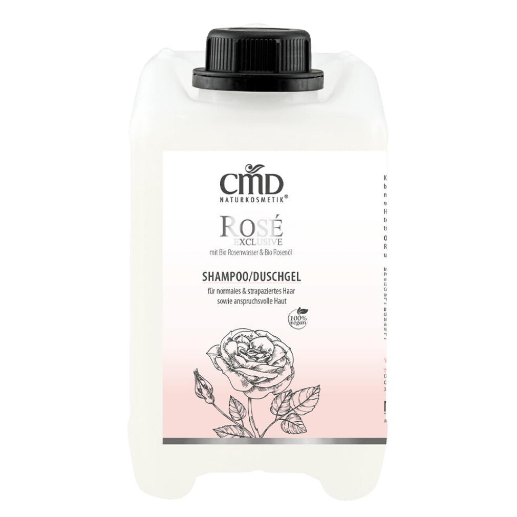 Shampoo/Duschgel Rosé Exclusive 2,5 Liter Großgebinde Shampoo/Duschgel Rosé Exclusive 2,5 Liter Großgebinde von CMD Naturkosmetik