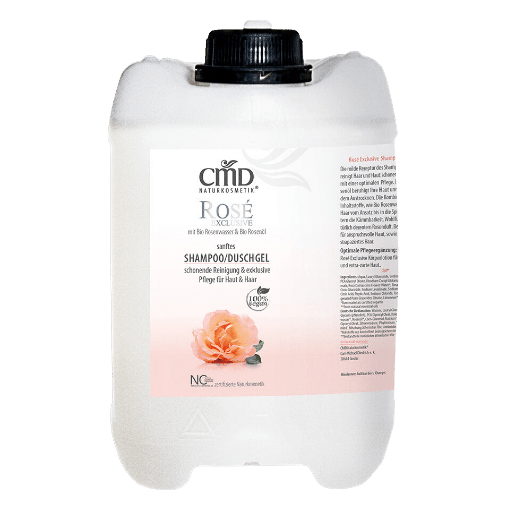 Shampoo/Duschgel Rosé Exclusive 5 Liter Großgebinde Shampoo/Duschgel Rosé Exclusive 5 Liter Großgebinde von CMD Naturkosmetik