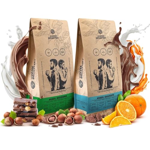 Coffee Broastery Kaffeebohnen Set 2x1kg 2000g | Brazil Guaxupe | Brazil Mogiana | Brasilien | Spezialitätenkaffee | Frisch Geröstet Coffee Broastery Kaffeebohnen Set 2x1kg 2000g | Brazil Guaxupe | Brazil Mogiana | Brasilien | Spezialitätenkaffee | Frisch Geröstet von COFFEE BROASTERY