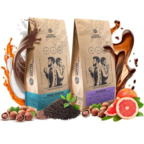Coffee Broastery Kaffeebohnen Set 2x1kg 2000g | Nicaragua Colibrí Azul | Brazil Guaxupe | Spezialitätenkaffee | Frisch Geröstet Coffee Broastery Kaffeebohnen Set 2x1kg 2000g | Nicaragua Colibrí Azul | Brazil Guaxupe | Spezialitätenkaffee | Frisch Geröstet von COFFEE BROASTERY