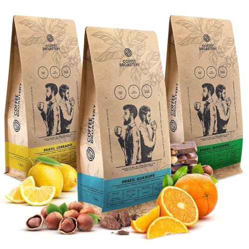 Coffee Broastery Kaffeebohnen Set 3x1kg 3000g | Brazil Guaxupe | Brazil Mogiana | Brazil Cerrado | Brasilien | Spezialitätenkaffee | Frisch Geröstet Coffee Broastery Kaffeebohnen Set 3x1kg 3000g | Brazil Guaxupe | Brazil Mogiana | Brazil Cerrado | Brasilien | Spezialitätenkaffee | Frisch Geröstet von COFFEE BROASTERY
