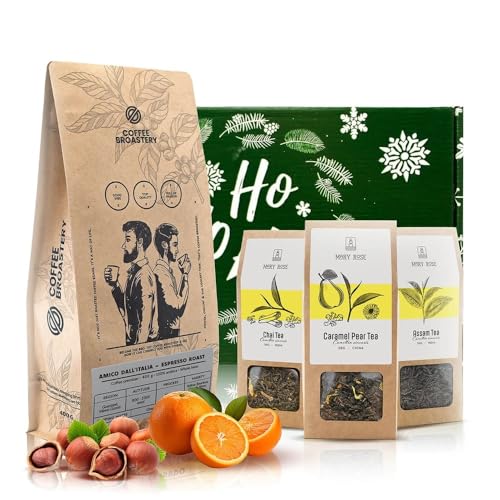 Coffee Broastery und Mary Rose Geschenkset mit Kaffee und Tee | Brasilianische Kaffeebohnen Coffee Broastery 400g | Tees Mary Rose 3x50g Coffee Broastery und Mary Rose Geschenkset mit Kaffee und Tee | Brasilianische Kaffeebohnen Coffee Broastery 400g | Tees Mary Rose 3x50g von COFFEE BROASTERY