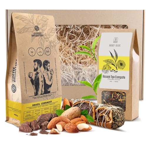 CoffeeBroastery Geschenkset - Spezialitäten-Kaffee 400g, Tee, Weißer Salbei CoffeeBroastery Geschenkset - Spezialitäten-Kaffee 400g, Tee, Weißer Salbei von COFFEE BROASTERY