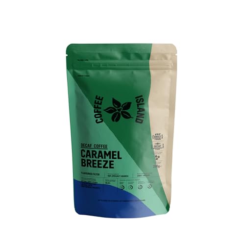 Coffee Island Decaf Aromatisierter Filter Caramel Breeze mit leichter bis mittlerer Röstung, vorverpackt, 200 g von COFFEE ISLAND