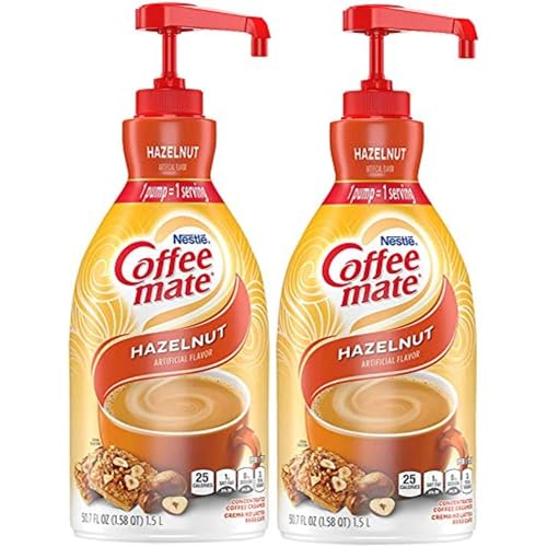 NESTLE COFFEE-MATE Coffee Creamer, Hazelnut, 1.5L liquid pump bottle, Pack of 2 von COFFEE-MATE