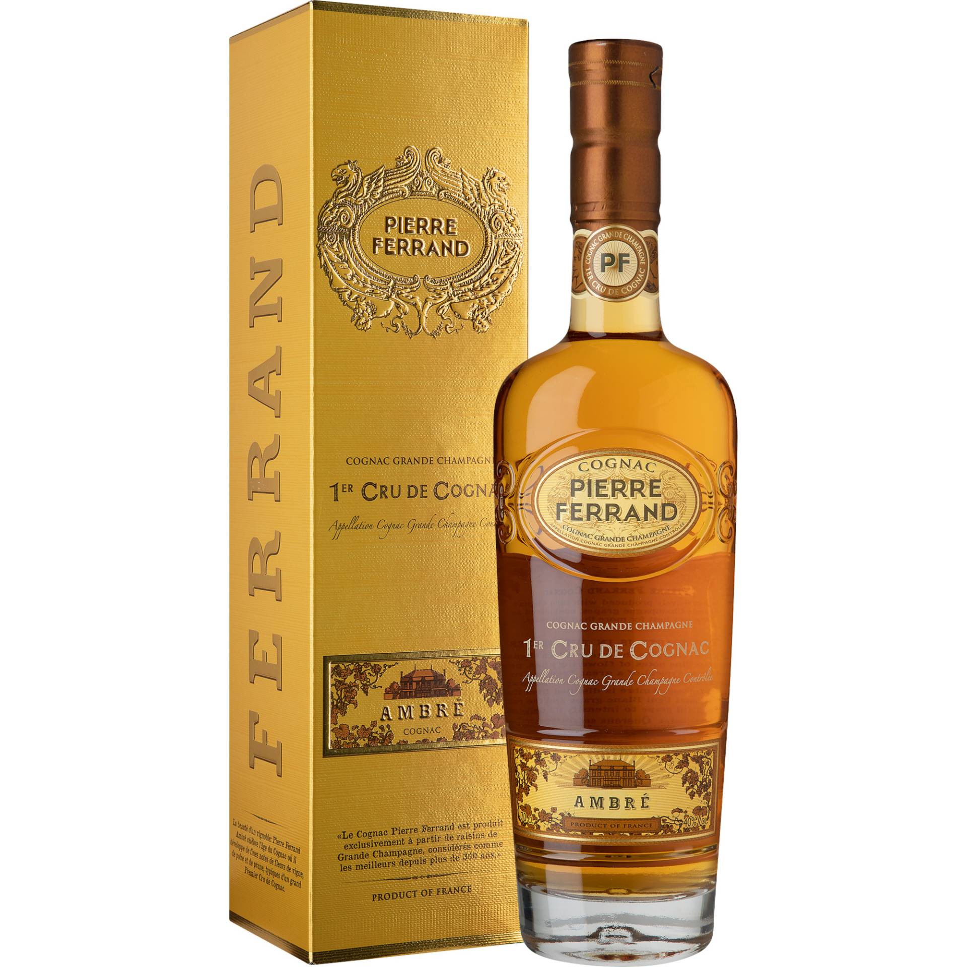 Cognac Pierre Ferrand Ambré, Cognac AOP, 0,7 L, 40% Vol., Cognac, Spirituosen von COGNAC FERRAND, 16130 ARS, FRANCE