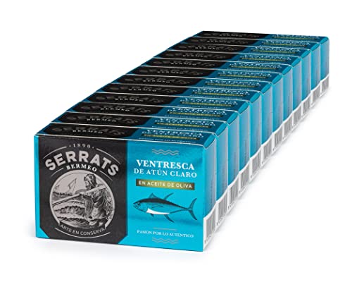 12 Einheiten - SERRATS - Bauchfleisch von Thunfisch in Olivenöl 115g 12 Einheiten - SERRATS - Bauchfleisch von Thunfisch in Olivenöl 115g von CONSERVAS SERRATS