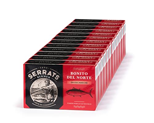 12 Einheiten - SERRATS - Weißer Thun in marinaden sauce 112g von CONSERVAS SERRATS