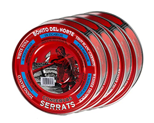 4 Einheiten - SERRATS - Weißer Thun in marinaden sauce 1800g von CONSERVAS SERRATS