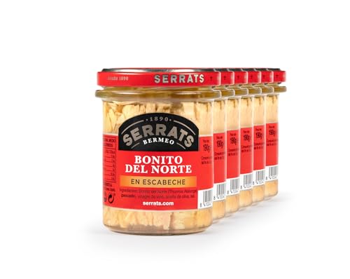 6 Einheiten - SERRATS - Weißer Thun in marinaden sauce 190g von CONSERVAS SERRATS