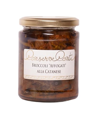 Katanese Brokkoli "ertrunken" in nativem Olivenöl extra - Topf 314 ml - sizilianische Handwerkskunst Conserve Conti von CONSERVE CONTI