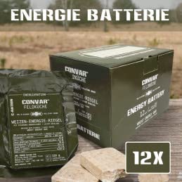 CONVAR Feldküche Weizen-Energie-Riegel - mit Vitaminen angereichert Energie Batterie (108 x 120g) von CONVAR