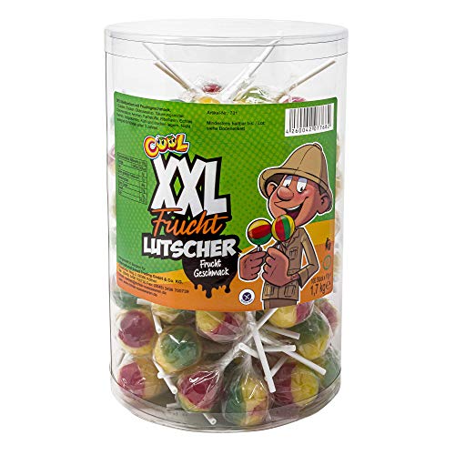 Cool XXL Frucht Lutscher 100 x 17g, 100 große Lutscher, 1700 g von Cool