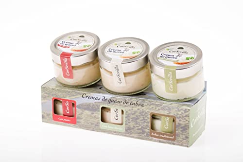 Corsevilla - Frischkäse aus Ziegenkäse - Käseaufstrich - Gourmet Lot - Traditionell - Rosinen - Iberische Lende - Packung 3 Einheiten - 100 g Einheit ca. - 300 g Packung ca. Corsevilla - Frischkäse aus Ziegenkäse - Käseaufstrich - Gourmet Lot - Traditionell - Rosinen - Iberische Lende - Packung 3 Einheiten - 100 g Einheit ca. - 300 g Packung ca. von CORSEVILLA