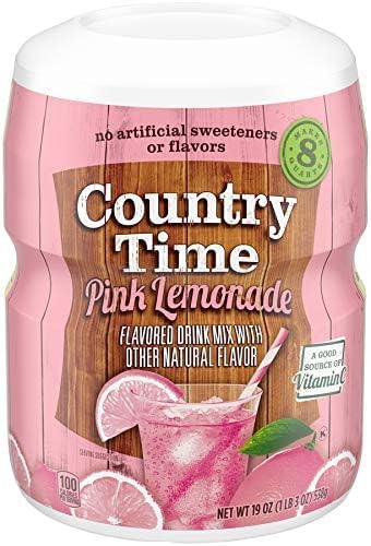 Country Time Pink Lemonade Geschmack Drink Mix - Limonade Pulver, 538 g Dose von COUNTRY TIME