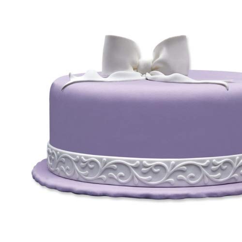 COXIMUS gebrauchsfertiger Fondantrand 1,25m x 5cm | Muster doppelte Ranke | leckere Randdekoration für Torten, Cupcakes uvm. | COXIMUS "backen und mehr" von Cake Company