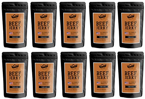 Craftsman Beef Jerky TERIYAKI 500g (10 x 50g) | Trockenfleisch aus Deutschland - Bayern | American Jerky Beef Set | 100% Rindfleisch | Teriyaki | Premium Beef | Meat Snack MADE IN GERMANY von CRAFTSMAN FINEST FOODS