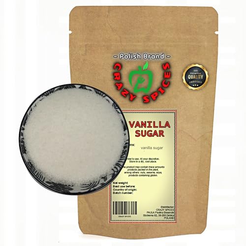 CRAZY SPICES Vanillinzucker 100g | gemahlen, Zucker und gemahlene Natur-Vanille zum Kochen und Backen von CRAZY SPICES