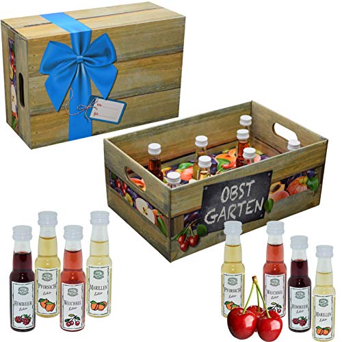 Obstgarten · Geschenkidee für Männer und Frauen mit Alkohol · 8 x Obst-Likör · Hochwertige Geschenkbox (Obstgarten neutral) von CREOLOGIC
