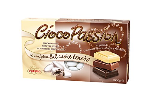 Crispo Confetti Cioco Passion Drei Schichten Schokolade - Farbe weiß - 3 Packungen à 1 kg [3 kg] von CRISPO
