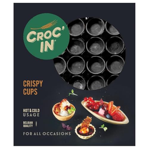 Croc‘IN - Teigschälchen zum Bestücken Blac - Tarteboden für süße Stückchen oder herzhafte Aperitifhäppchen - Handwerklich hergestellt & Vegan - 60 Stück von CROC'IN