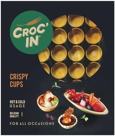 Croc‘IN - Teigschälchen zum Bestücken Gold - Tarteboden für süße Stückchen oder herzhafte Aperitifhäppchen - Handwerklich hergestellt & Vegan - 60 Stück Croc‘IN - Teigschälchen zum Bestücken Gold - Tarteboden für süße Stückchen oder herzhafte Aperitifhäppchen - Handwerklich hergestellt & Vegan - 60 Stück von CROC'IN