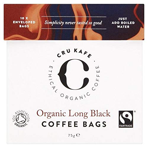 CRU Kafe Organic Fairtrade Long Black Coffee Bags 10 per pack von CRU Kafe