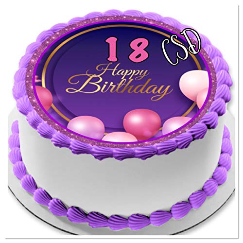 Tortenaufleger 18. Geburtstag M5, Essbares Tortenbild, Zuckerpapier Tortenaufleger 18. Geburtstag M5, Essbares Tortenbild, Zuckerpapier von CSD