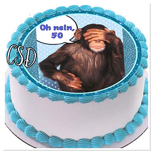 Tortenaufleger 50.Geburtstag M3, Essbares Tortenbild, Zuckerpapier, Geburtstag, Fototorte von CSD