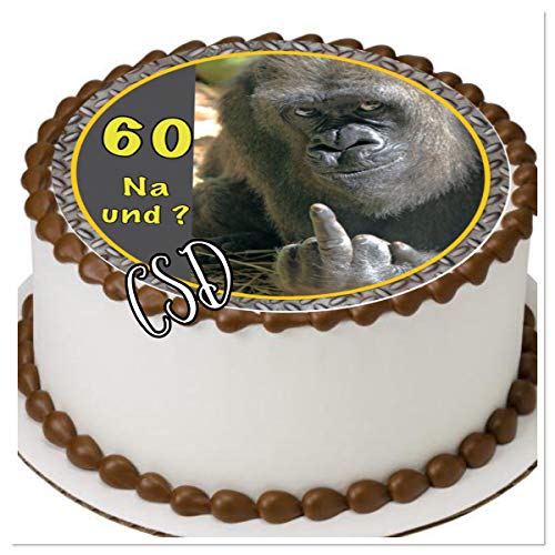 Tortenaufleger Geburtstag 60. Geburtstag M1, Essbares Tortenbild, Zuckerpapier, Fototorte, Geburtstag von CSD