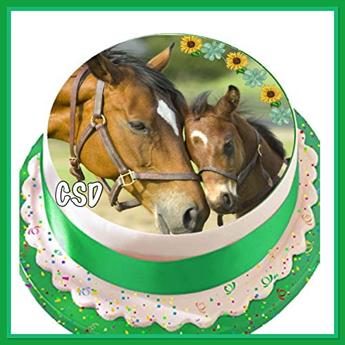 Tortenaufleger Pferde 03, Zuckerpapier, Tortenbild, Geburtstag von CSD