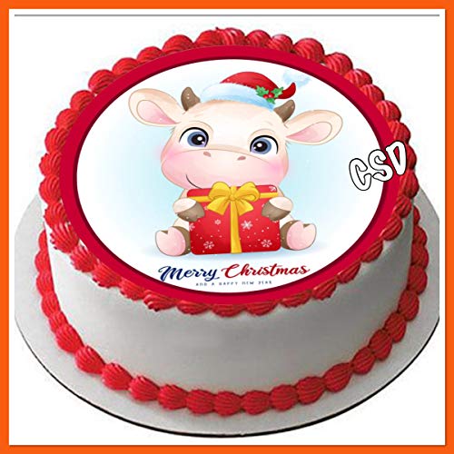 Tortenaufleger Weihnachten 012, Zuckerpapier Tortenbild, Fototorte, Weihnachten von CSD