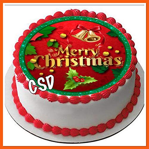 Tortenaufleger Weihnachten 04, Zuckerpapier Tortenbild, Fototorte, Weihnachten von CSD