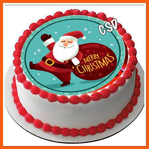 Tortenaufleger Weihnachten 05, Zuckerpapier Tortenbild, Fototorte, Weihnachten von CSD