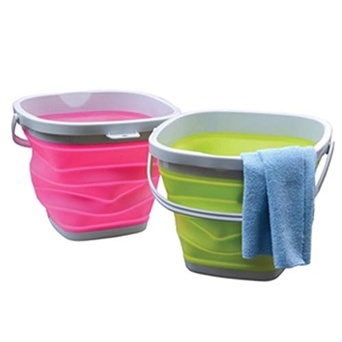 Runder 10 l tragbarer faltbarer Eimer für den Außenbereich, dickes Silikon, Angelzubehör, faltbarer Eimer für Angeln, Promotion, Camping, Autowäsche, Pink Runder 10 l tragbarer faltbarer Eimer für den Außenbereich, dickes Silikon, Angelzubehör, faltbarer Eimer für Angeln, Promotion, Camping, Autowäsche, Pink von CTOBB