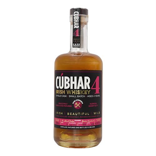 Cúbhar Irish Whiskey Sherry Single Cask - Cask Strength 700ml I Triple Distilled Single Malt Whiskey I Irischer Whiskey 4 Jahre in Oloroso Sherry Butt gereift I Alc. 58,7% vol Cask Strength von CÚBHAR