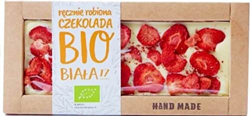 WEISSE SCHOKOLADE MIT ERDBEEREN BIO 53 g - CUKIERNIA STAROPOLSKA WEISSE SCHOKOLADE MIT ERDBEEREN BIO 53 g - CUKIERNIA STAROPOLSKA von CUKIERNIA STAROPOLSKA