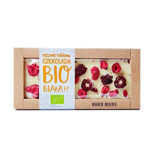 WEISSER SCHOKOLADE MIT HIMBEEREN UND BROMBEEREN BIO 53 g - CUKIERNIA STAROPOLSKA WEISSER SCHOKOLADE MIT HIMBEEREN UND BROMBEEREN BIO 53 g - CUKIERNIA STAROPOLSKA von CUKIERNIA STAROPOLSKA