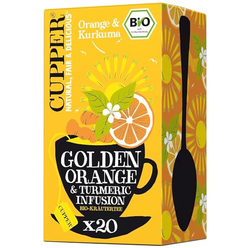 Cupper Bio Kräutertee, Orange und Kurkuma, 20 Beutel, 40 g Cupper Bio Kräutertee, Orange und Kurkuma, 20 Beutel, 40 g von CUPPER