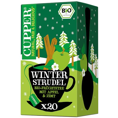 Cupper Bio-Früchtetee "Winter Strudel", 20 ungebleichte Teebeutel, umweltfreundlich, fair gehandelt von CUPPER