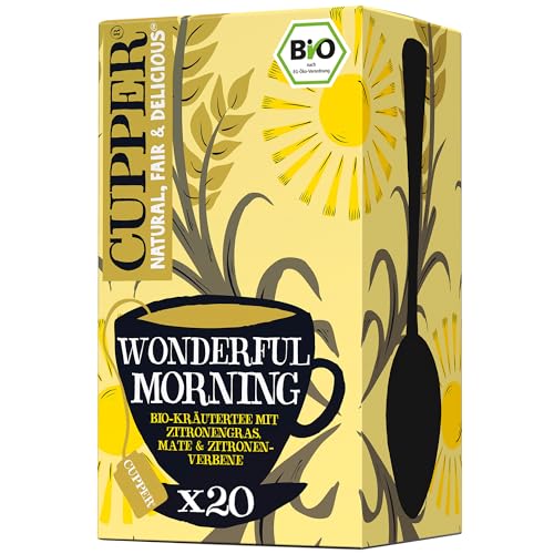 CUPPER Bio Kräutertee "Wonderful Morning", 20 ungebleichte Teebeutel, umweltfreundlich, fair gehandelt von CUPPER